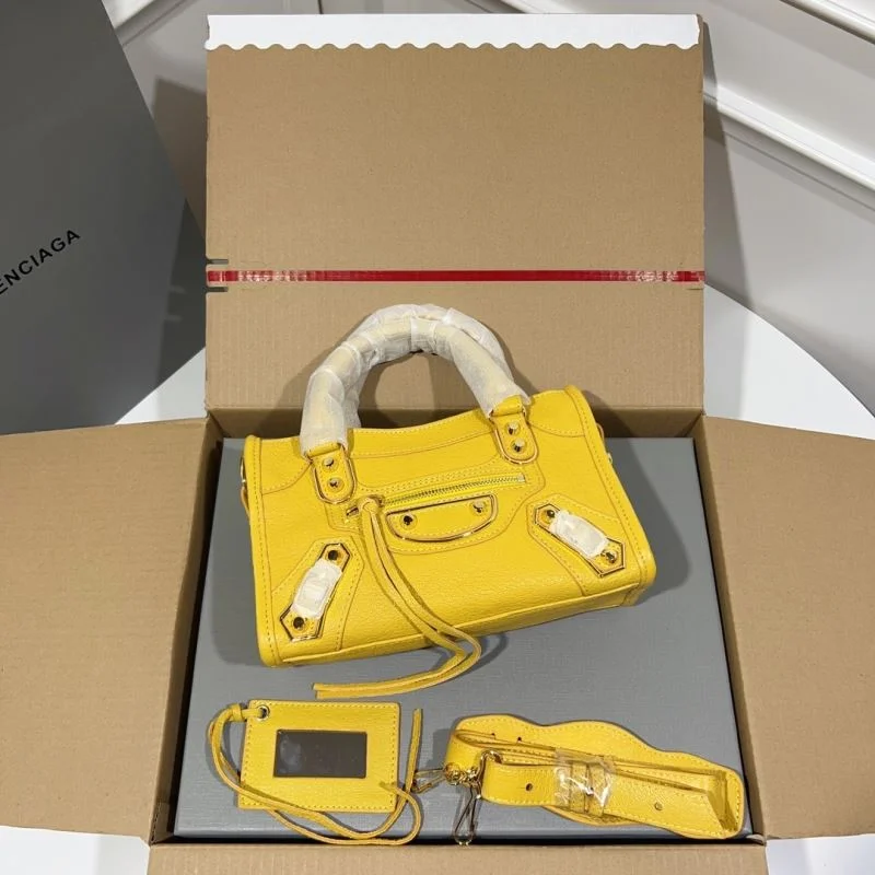 AllSeason Balenciaga  Goat Leather Motorcycle Bag with Gold Buckle 38290