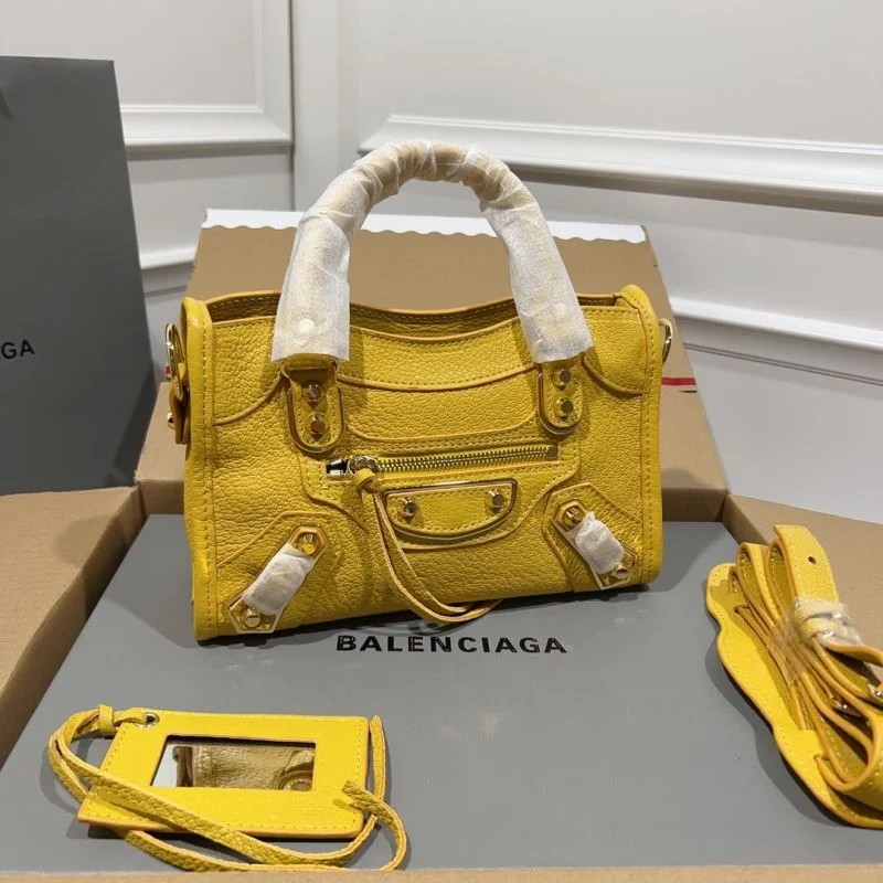 AllSeason Balenciaga  Goat Leather Motorcycle Bag with Gold Buckle 38290