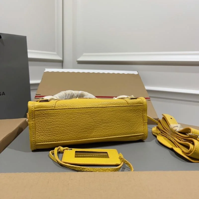 AllSeason Balenciaga  Goat Leather Motorcycle Bag with Gold Buckle 38290