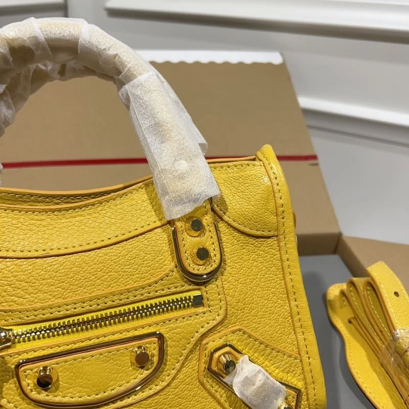 AllSeason Balenciaga  Goat Leather Motorcycle Bag with Gold Buckle 38290