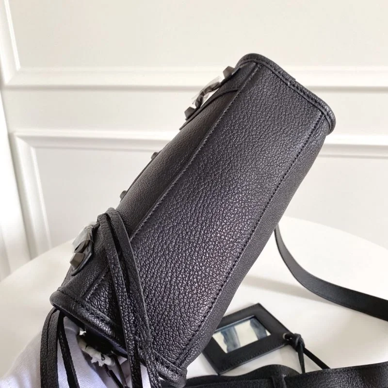ModernLook Balenciaga  Italian Goat Leather Mini Motorcycle Bag with Strap 38299
