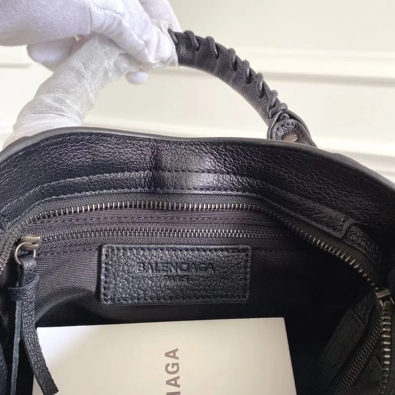ModernLook Balenciaga  Italian Goat Leather Mini Motorcycle Bag with Strap 38299