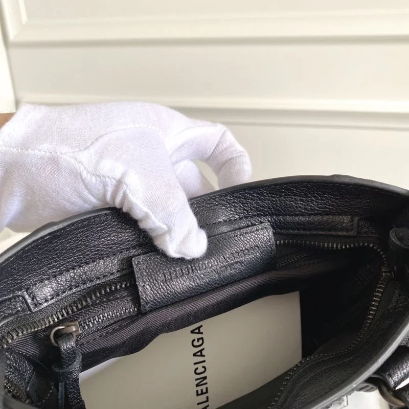ModernLook Balenciaga  Italian Goat Leather Mini Motorcycle Bag with Strap 38299