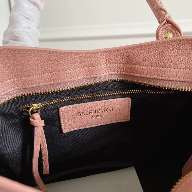 Balenciaga  Italian Goat Leather Motorcycle Bag - Light Pink 30cm Practical 38312