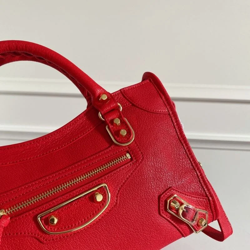 Efficient Balenciaga  Italian Goat Leather Motorcycle Bag - Red 38305