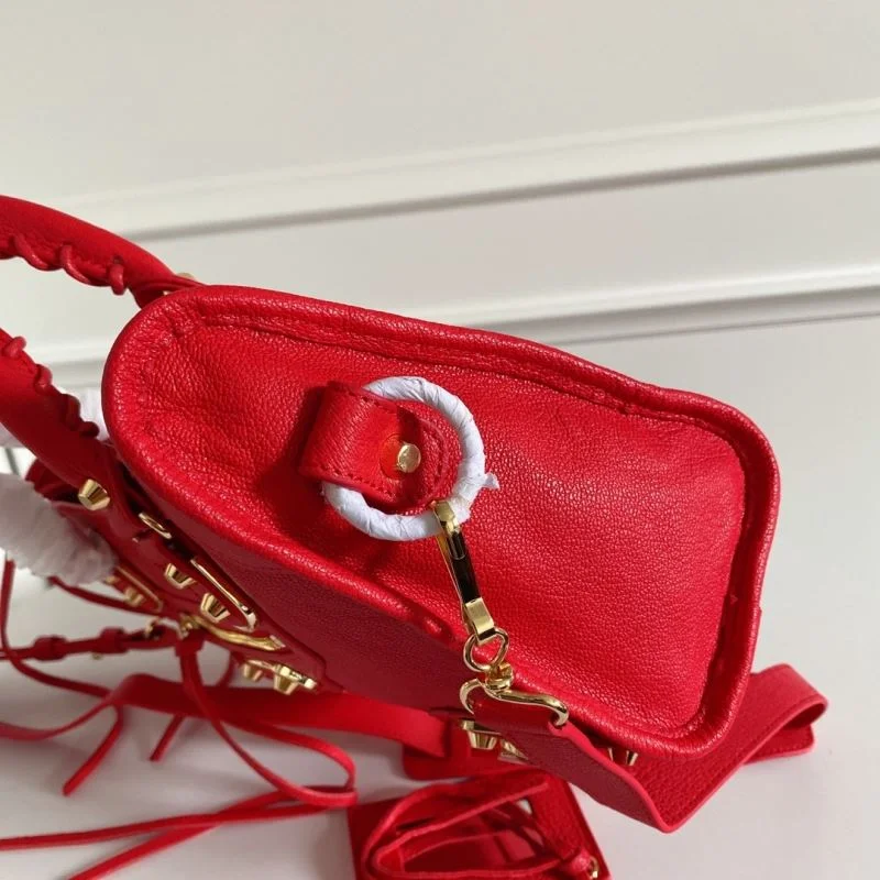 Efficient Balenciaga  Italian Goat Leather Motorcycle Bag - Red 38305