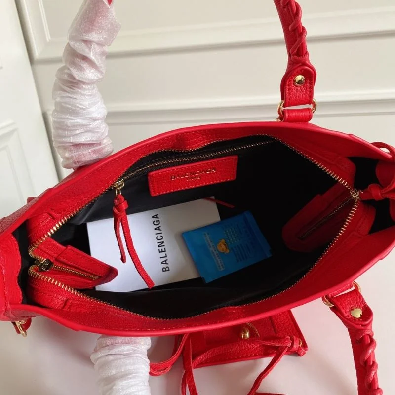 Efficient Balenciaga  Italian Goat Leather Motorcycle Bag - Red 38305