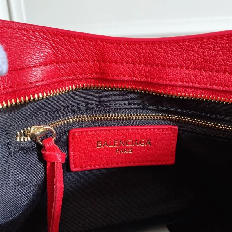 Efficient Balenciaga  Italian Goat Leather Motorcycle Bag - Red 38305