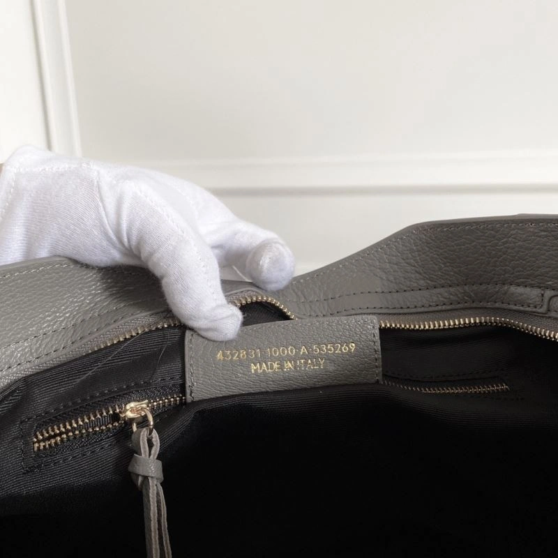 Effortless Balenciaga  Italian Goat Leather Motorcycle Bag with Gold Studs 66965