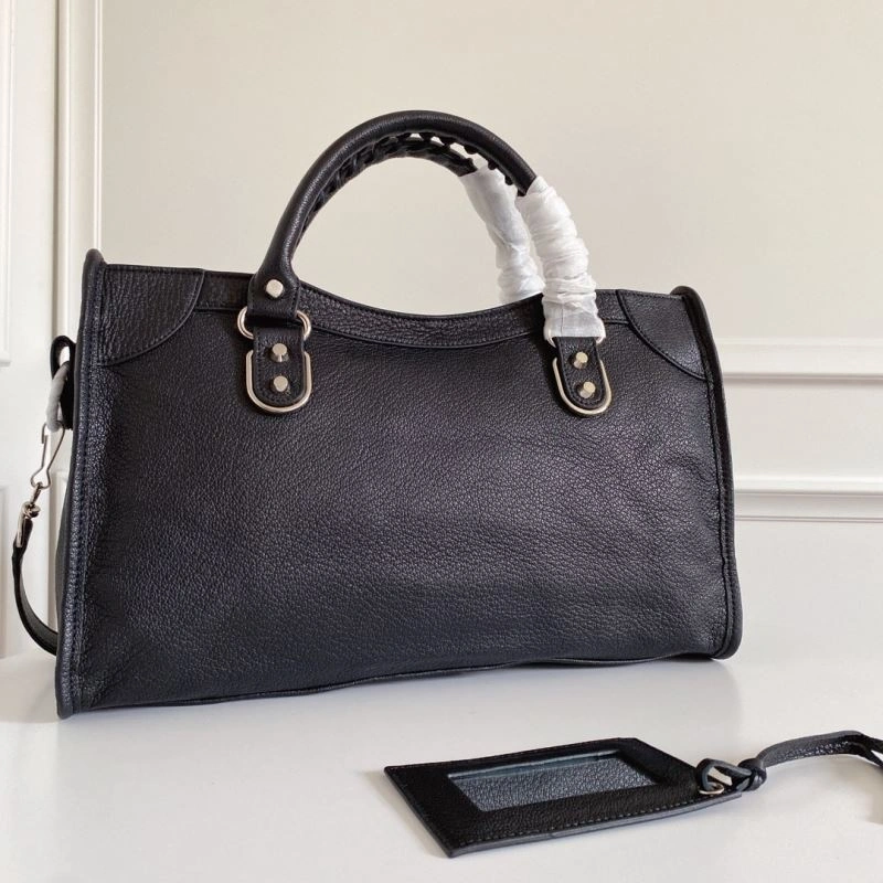 Balenciaga  Italian Goat Leather Motorcycle Bag with Studs - 38cm Cozy 66933