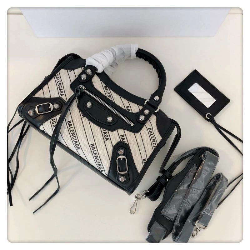 Flexible Balenciaga  Motorcycle Bag with Diagonal Print Design 78767