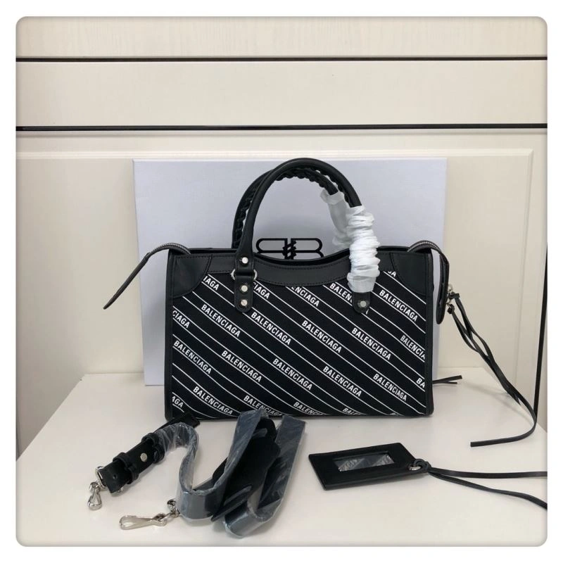 SunProtective Balenciaga  Motorcycle Bag with Slanted Print Design 78765