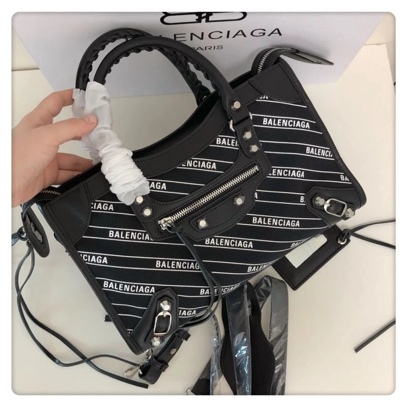SunProtective Balenciaga  Motorcycle Bag with Slanted Print Design 78765