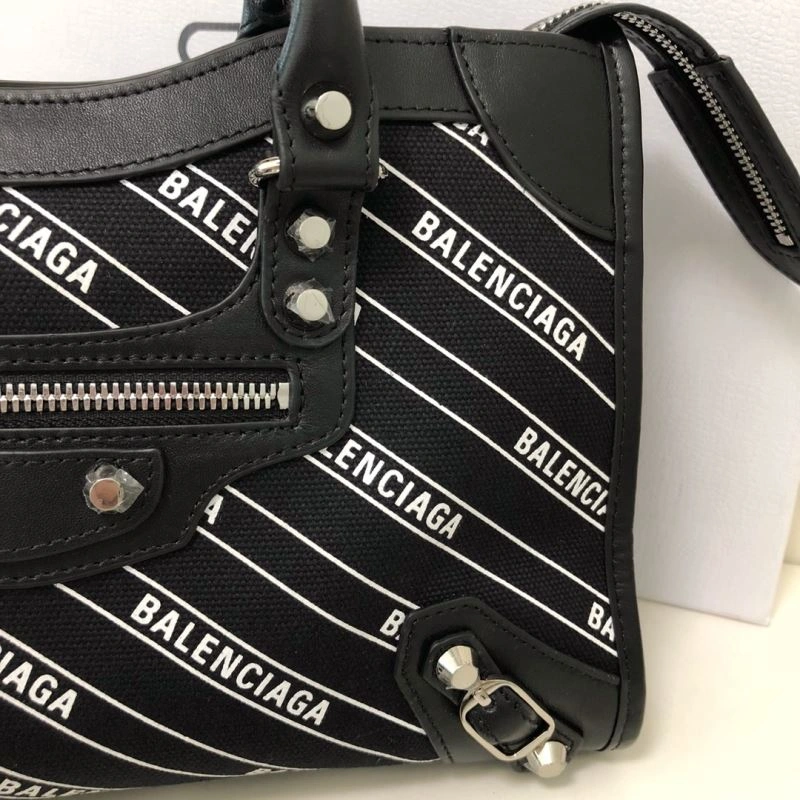 SunProtective Balenciaga  Motorcycle Bag with Slanted Print Design 78765