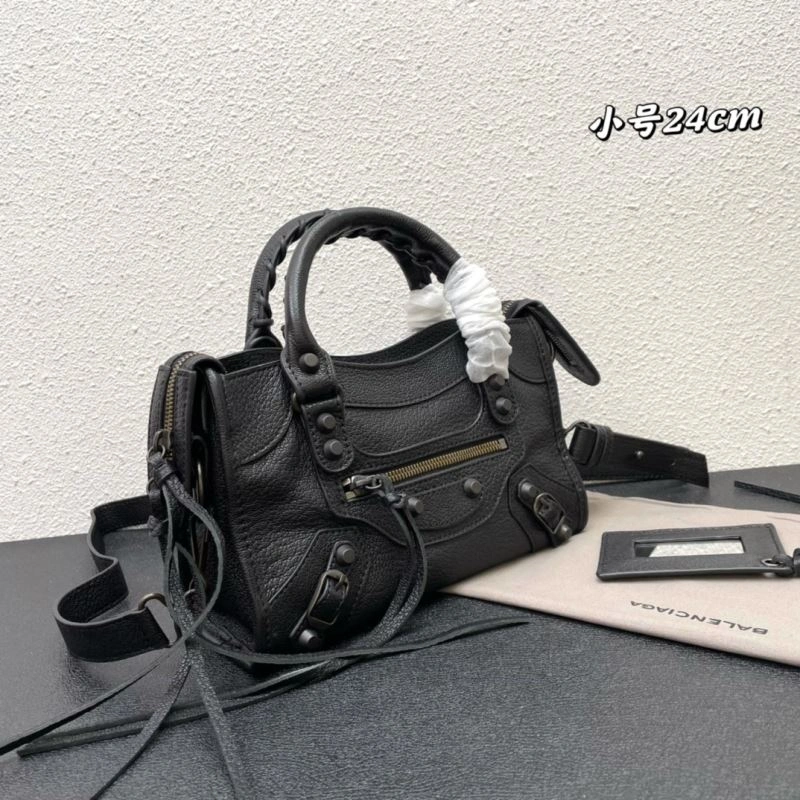 Functional Balenciaga  Small Motorcycle Bag in Goat Leather 72715