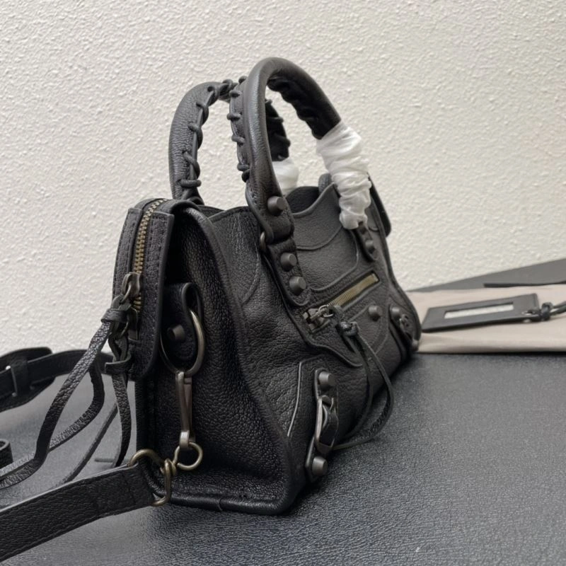 Functional Balenciaga  Small Motorcycle Bag in Goat Leather 72715