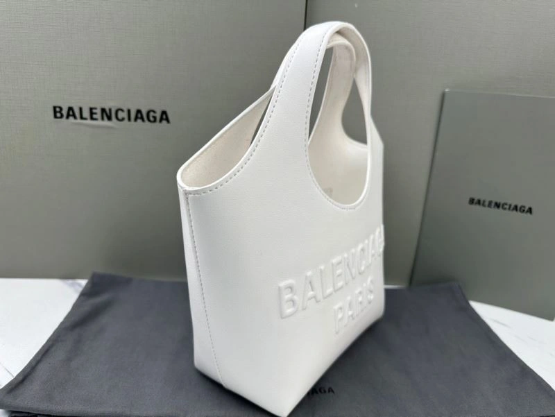 Balenciaga  Full Leather White BB23ss Handheld Small Bag Trendy 78561