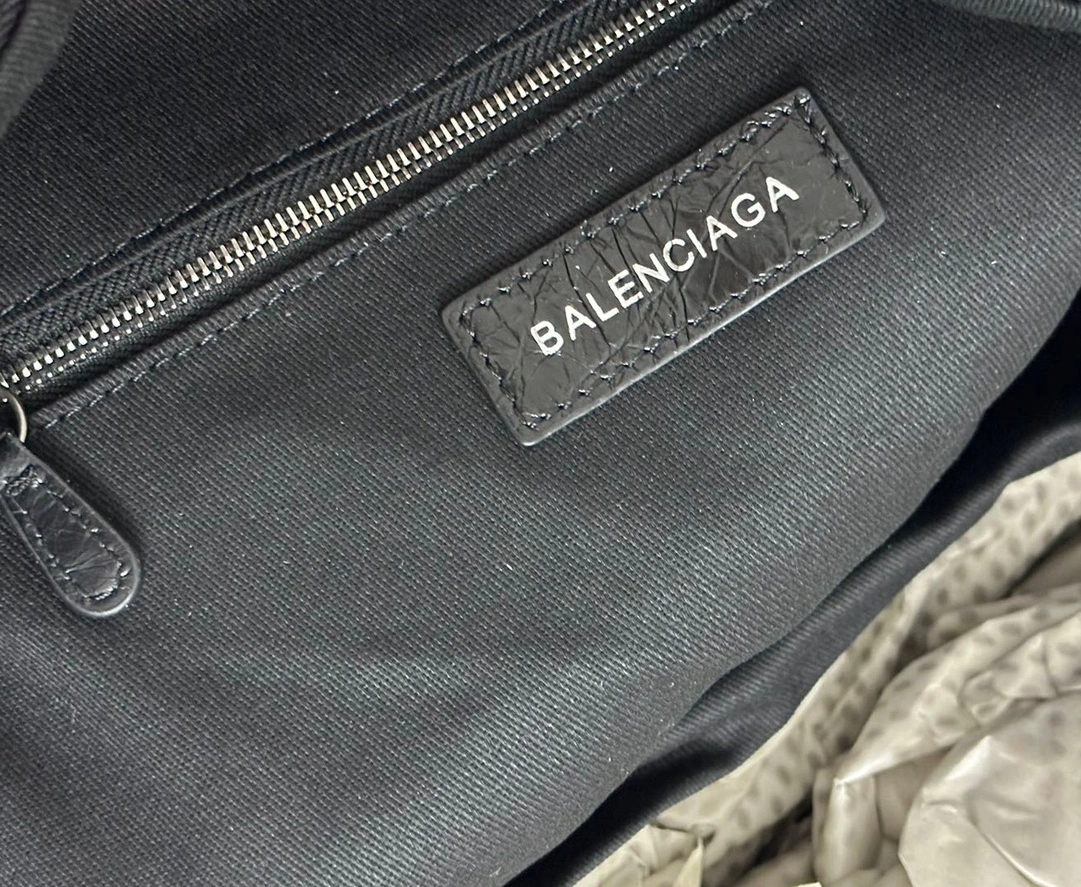 Balenciaga Cool Cagole Studded Graffiti Backpack in Cracked Lambskin Stretchable 64699