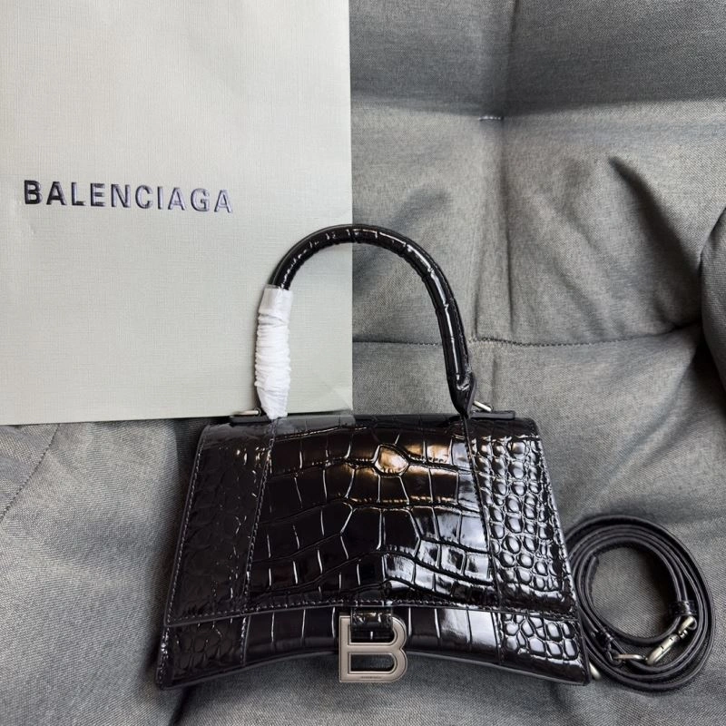 Durable Balenciaga Crescent Hourglass Crocodile Bag - Size S 70024