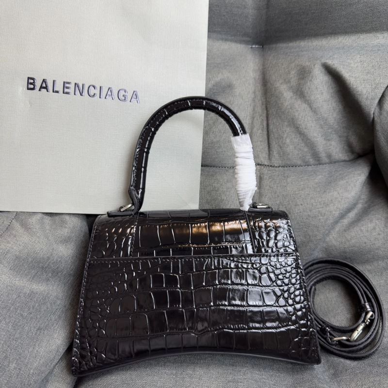 Durable Balenciaga Crescent Hourglass Crocodile Bag - Size S 70024