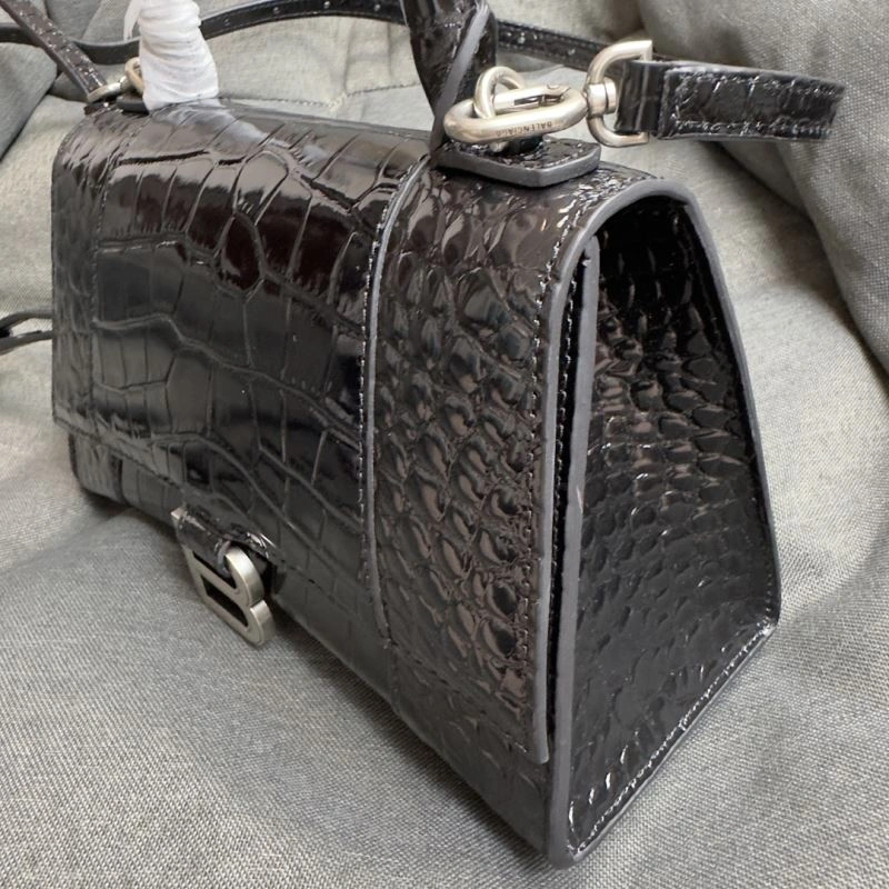 Durable Balenciaga Crescent Hourglass Crocodile Bag - Size S 70024