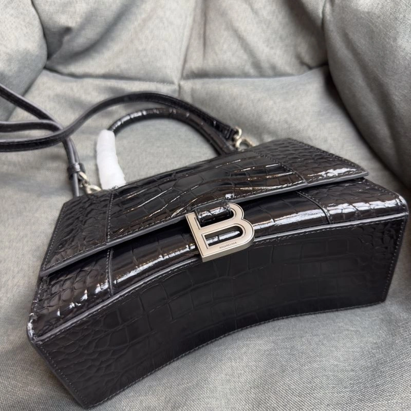 Durable Balenciaga Crescent Hourglass Crocodile Bag - Size S 70024