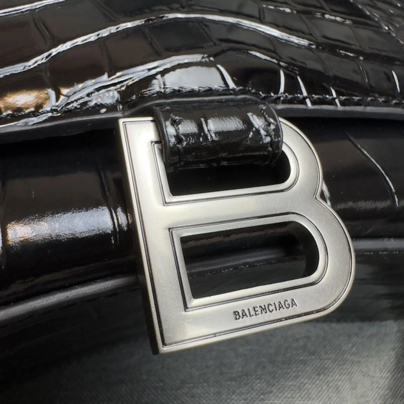 Durable Balenciaga Crescent Hourglass Crocodile Bag - Size S 70024