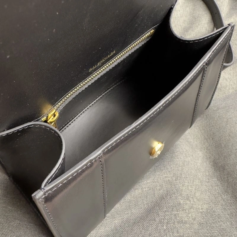 Balenciaga Crescent Hourglass S Bag in Black Weave GoodFit 70014