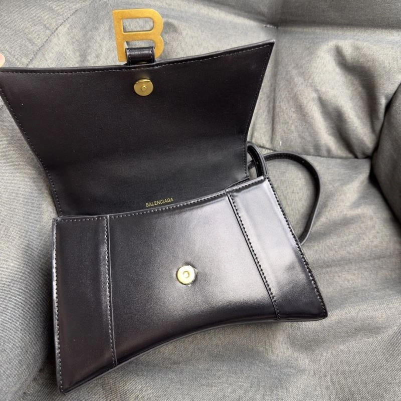 Balenciaga Crescent Hourglass S Bag in Black Weave GoodFit 70014