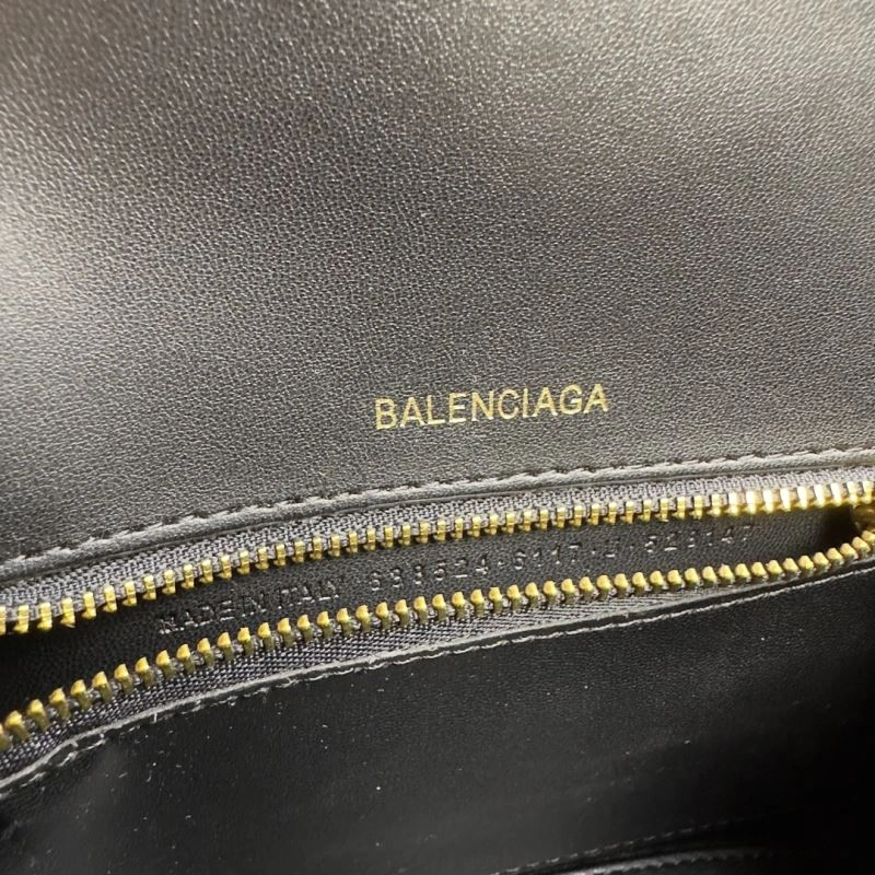 Balenciaga Crescent Hourglass S Bag in Black Weave GoodFit 70014