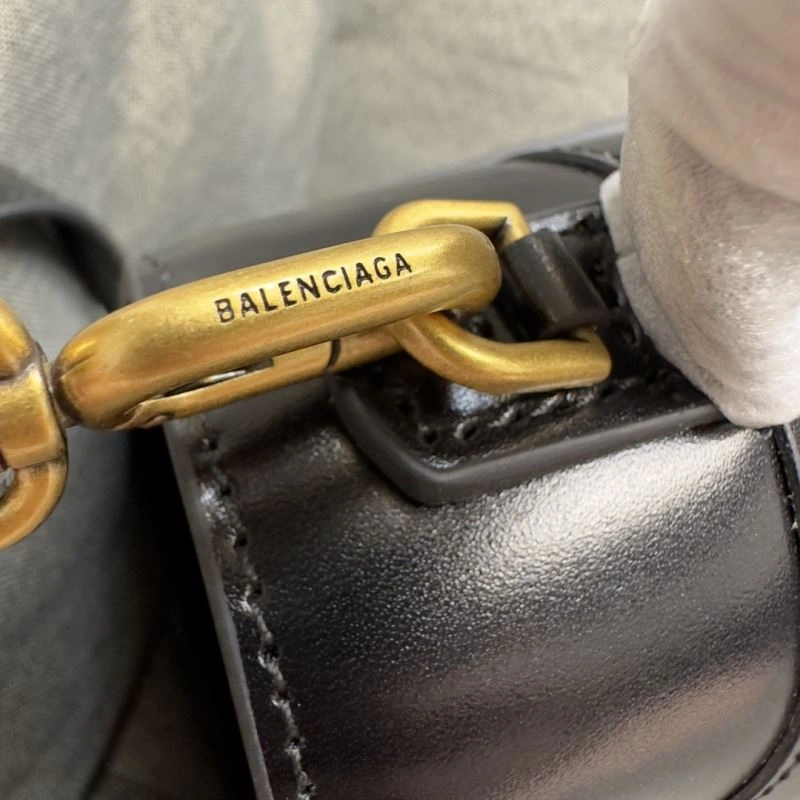 Balenciaga Crescent Hourglass S Bag in Black Weave GoodFit 70014