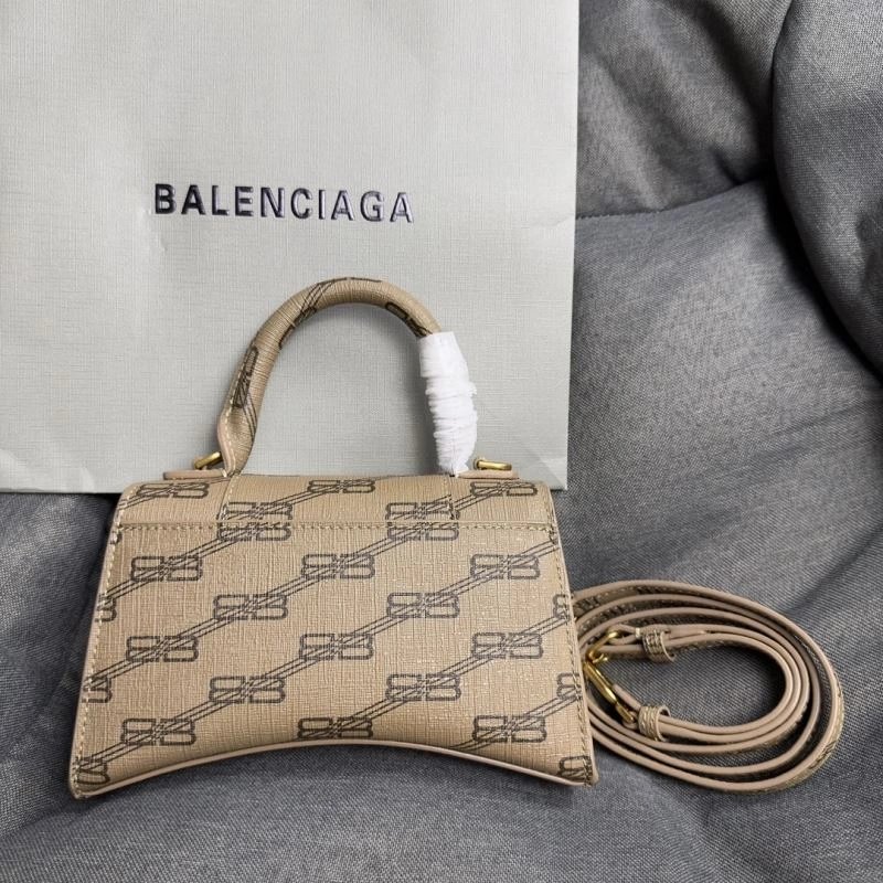 Balenciaga Crescent Hourglass XS Bag in Brown Leather Lightweight 70007