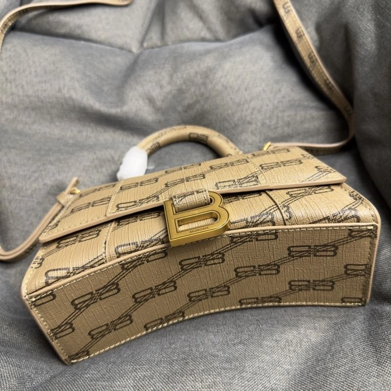 Balenciaga Crescent Hourglass XS Bag in Brown Leather Lightweight 70007