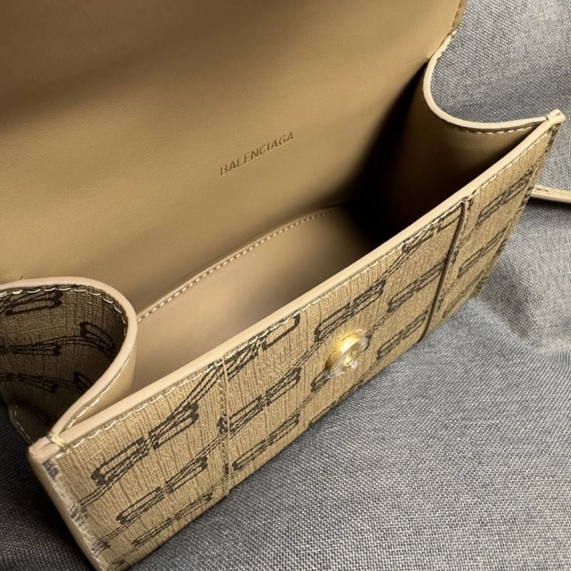 Balenciaga Crescent Hourglass XS Bag in Brown Leather Lightweight 70007