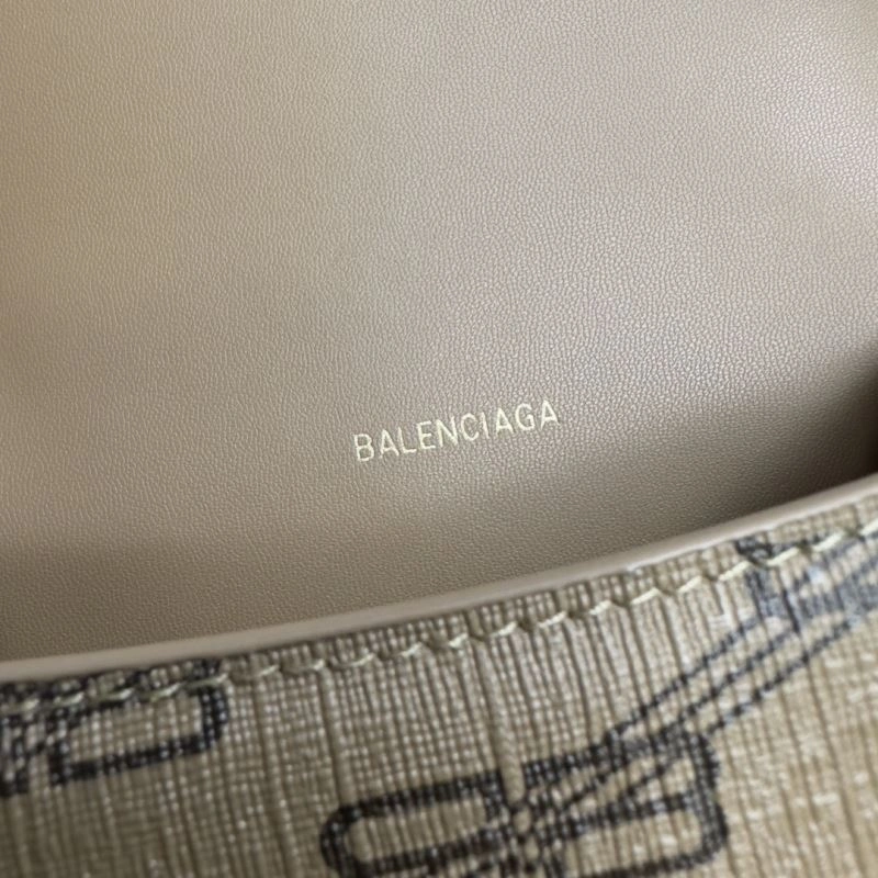 Balenciaga Crescent Hourglass XS Bag in Brown Leather Lightweight 70007