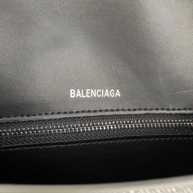 Balenciaga Crescent Moon Shiny Hourglass Bag in Silver MultiPurpose 70039