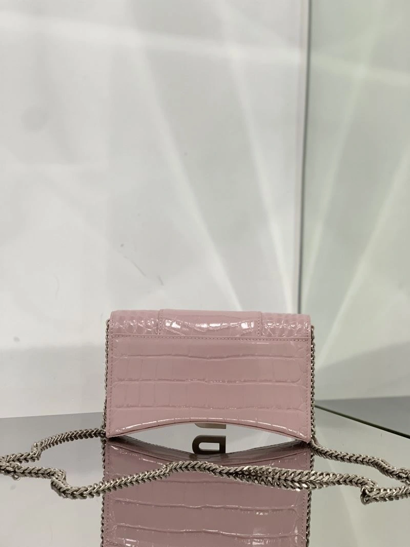 Balenciaga Crocodile Blush Powder Arc Chain Sandglass Bag Durable 72636