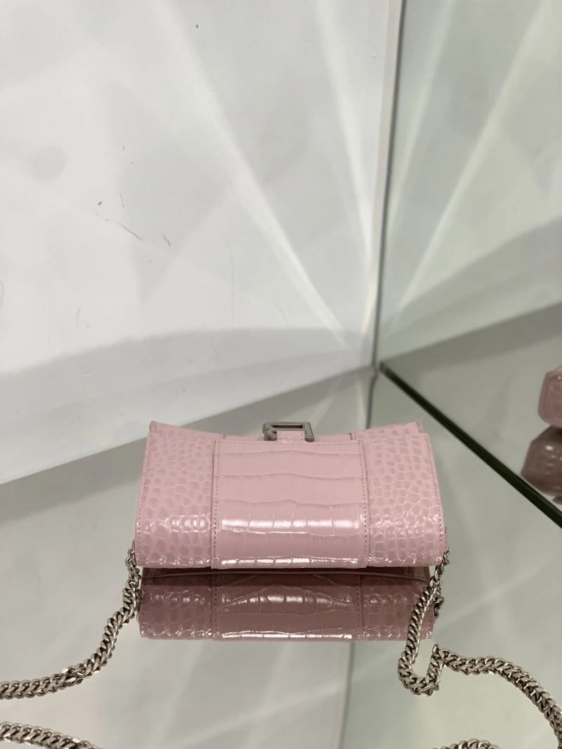 Balenciaga Crocodile Blush Powder Arc Chain Sandglass Bag Durable 72636