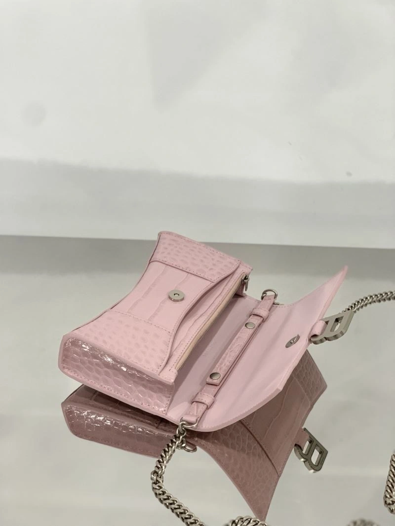 Balenciaga Crocodile Blush Powder Arc Chain Sandglass Bag Durable 72636