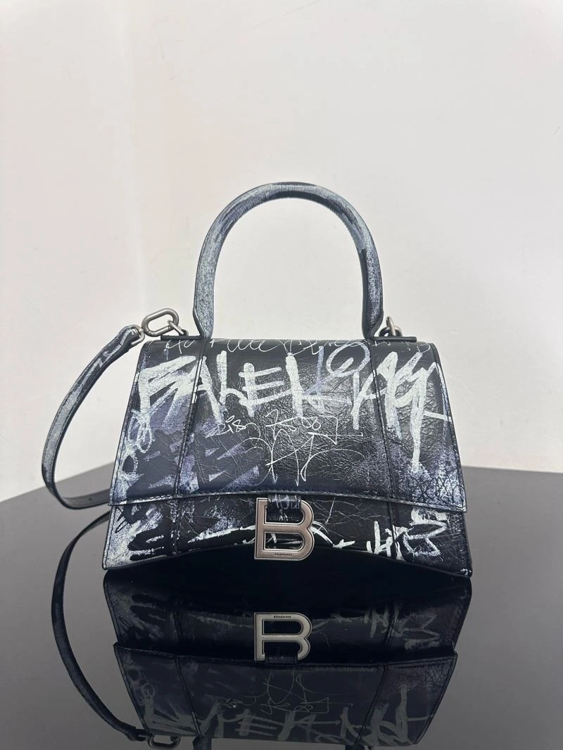 Durable Balenciaga Crocodile-Embossed Leather Hourglass Bag - Size S 72650