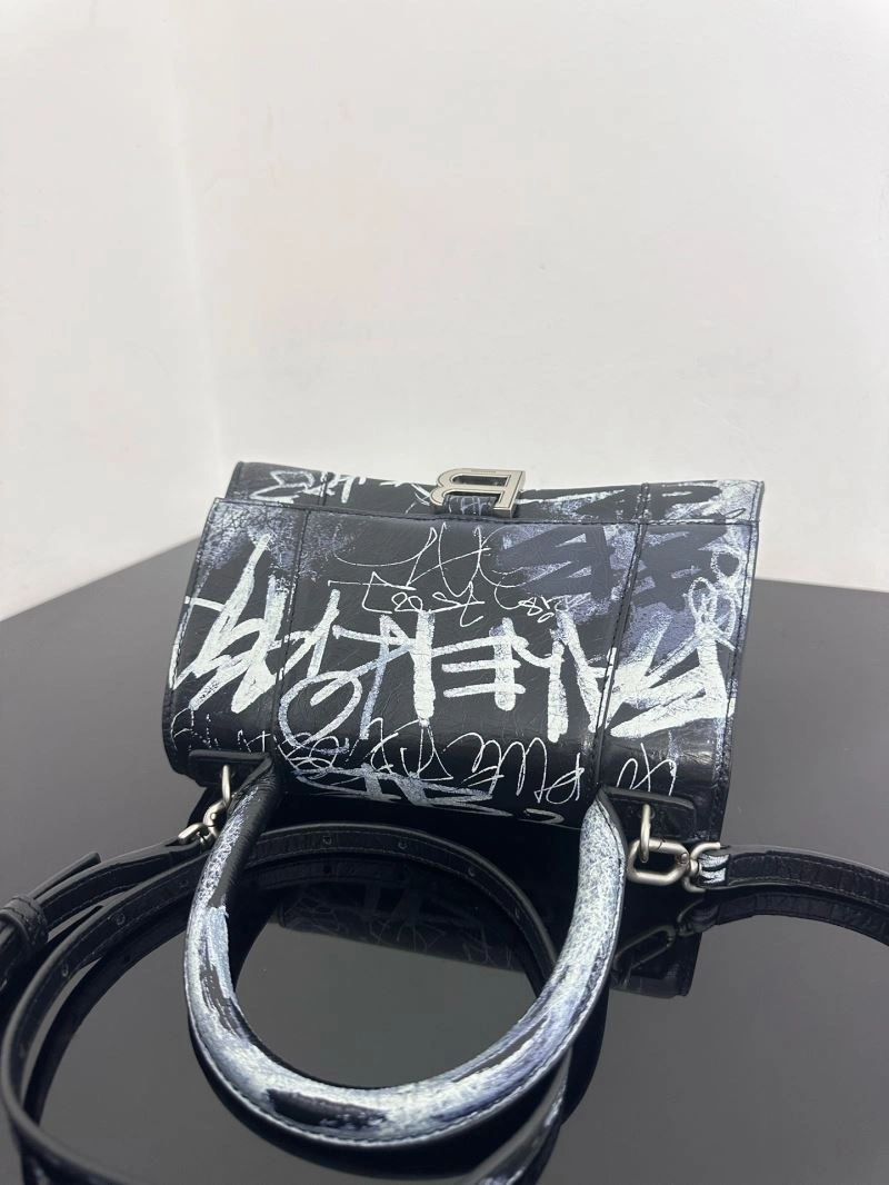 Durable Balenciaga Crocodile-Embossed Leather Hourglass Bag - Size S 72650
