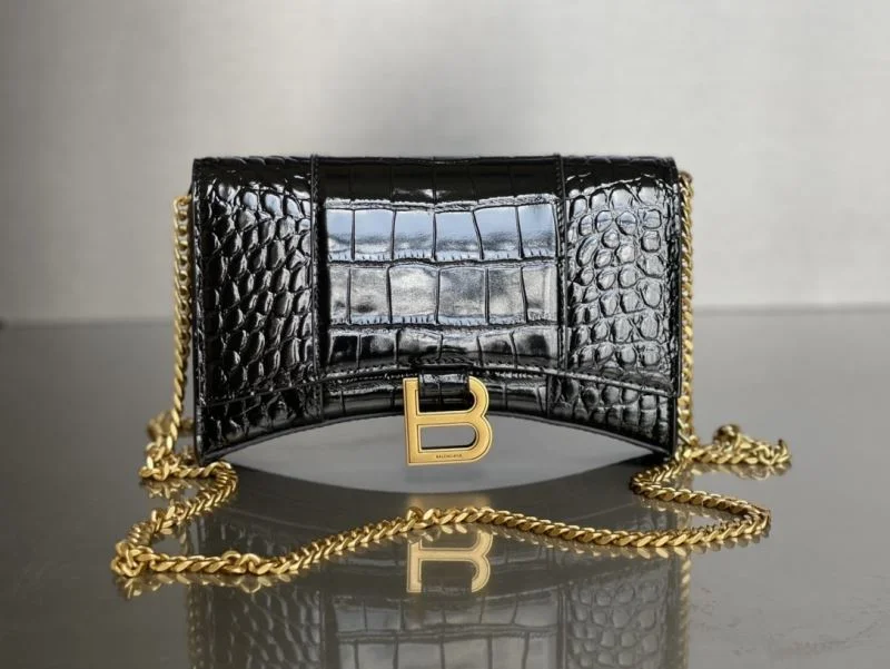 Balenciaga Crocodile Gold Buckle Hourglass Chain Bag byBalenciaga Tailored 38284
