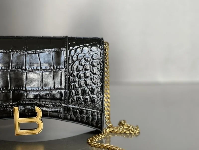 Balenciaga Crocodile Gold Buckle Hourglass Chain Bag byBalenciaga Tailored 38284