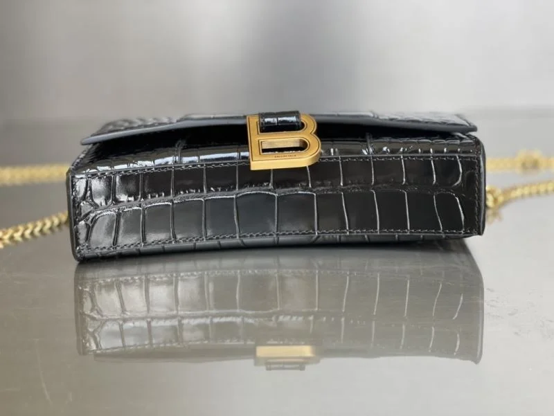 Balenciaga Crocodile Gold Buckle Hourglass Chain Bag byBalenciaga Tailored 38284