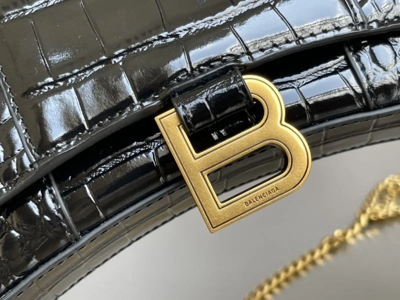 Balenciaga Crocodile Gold Buckle Hourglass Chain Bag byBalenciaga Tailored 38284