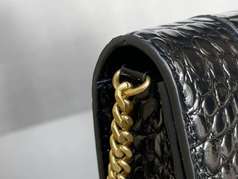 Balenciaga Crocodile Gold Buckle Hourglass Chain Bag byBalenciaga Tailored 38284