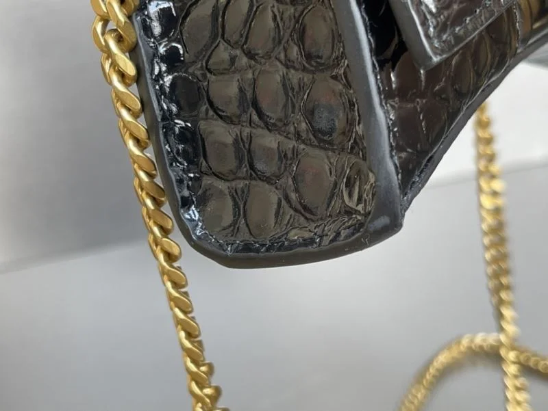 Balenciaga Crocodile Gold Buckle Hourglass Chain Bag byBalenciaga Tailored 38284