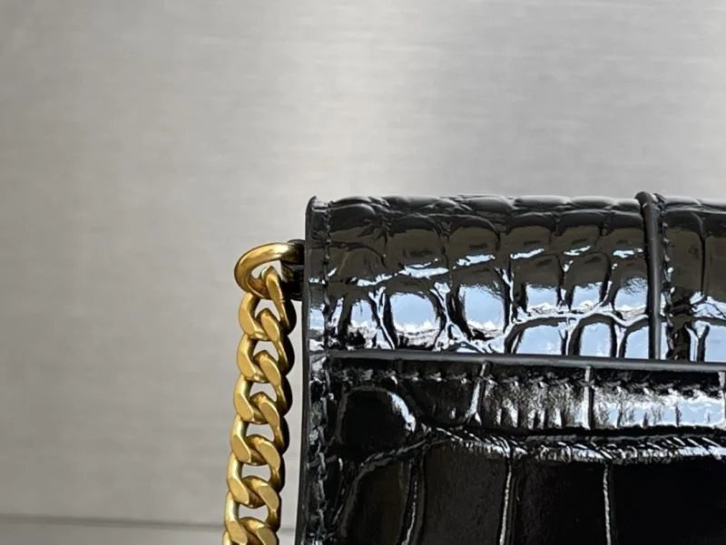 Balenciaga Crocodile Gold Buckle Hourglass Chain Bag byBalenciaga Tailored 38284