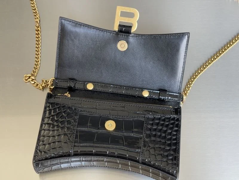 Balenciaga Crocodile Gold Buckle Hourglass Chain Bag byBalenciaga Tailored 38284