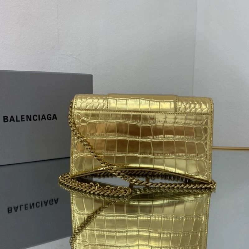 Balenciaga Crocodile Gold Heavyweight Hourglass Chain Bag TravelReady 72608